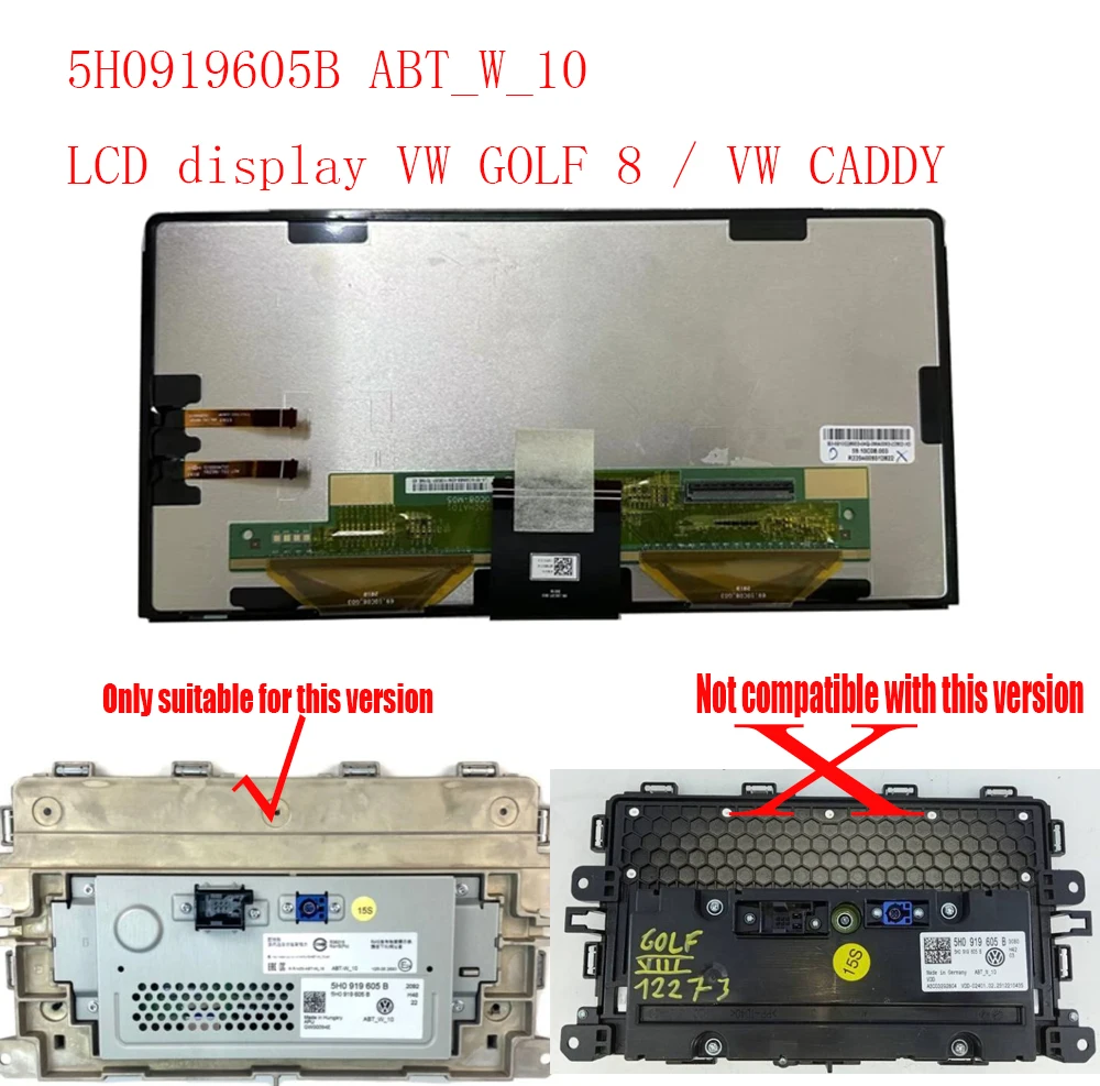 

Сменный сенсорный экран 5H0919605B ABT_W_10, стекло для дигитайзера, радиодисплей, для VW Discover PRO GOLF VIII 8 MK8 MIB3, 10 дюймов