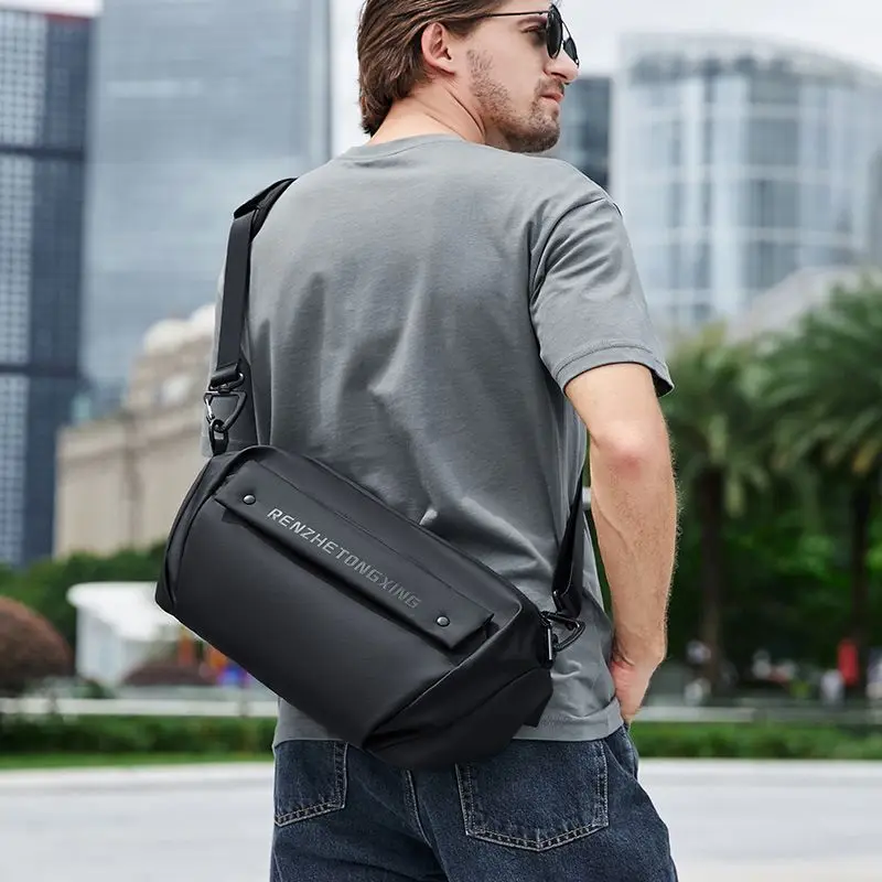 Imagem -02 - Bolsa de Peito Crossbody Impermeável Bolsa de Cintura Masculina Bolsa de Ombro Pequena Grande Capacidade Bolsa de Viagem Dobrável Moda