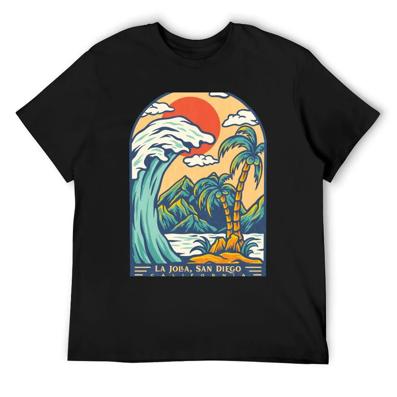 

La Jolla San Diego Palm Sun T-Shirt oversizeds gifts for boyfriend boys whites graphics vintage t shirt men