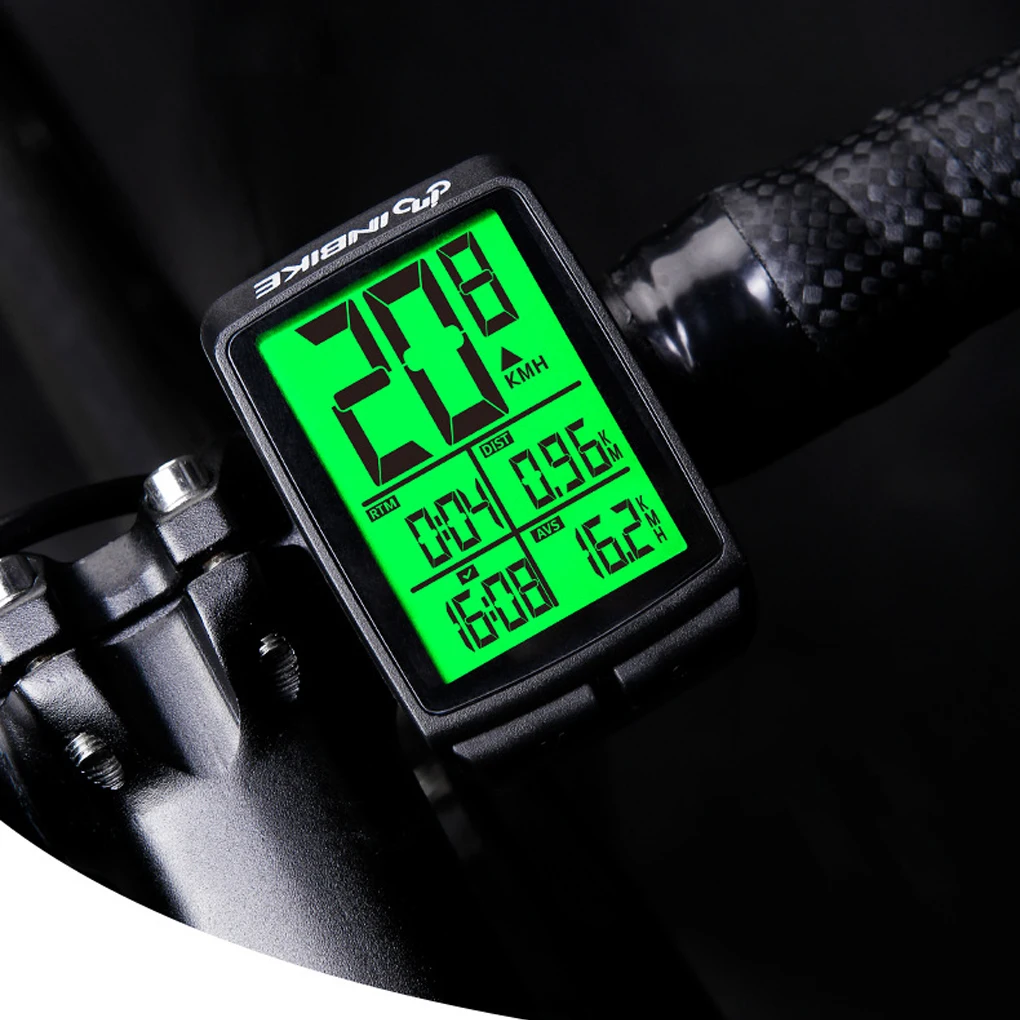 

Wireless Bike Computer Realtime Speed Odometer Speedometer Stopwatch Track Ultra-Long Standby Battery Cell LCD Auto Backlight