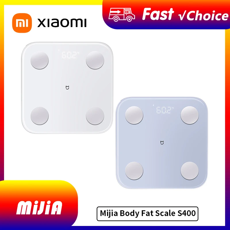 

Xiaomi Mijia Весы жира в организме S400 Bluetooth 5,0 Весы Умный дом Композиция тела 150 кг BMR Тест Сердечного ритма Светодиодный дисплей