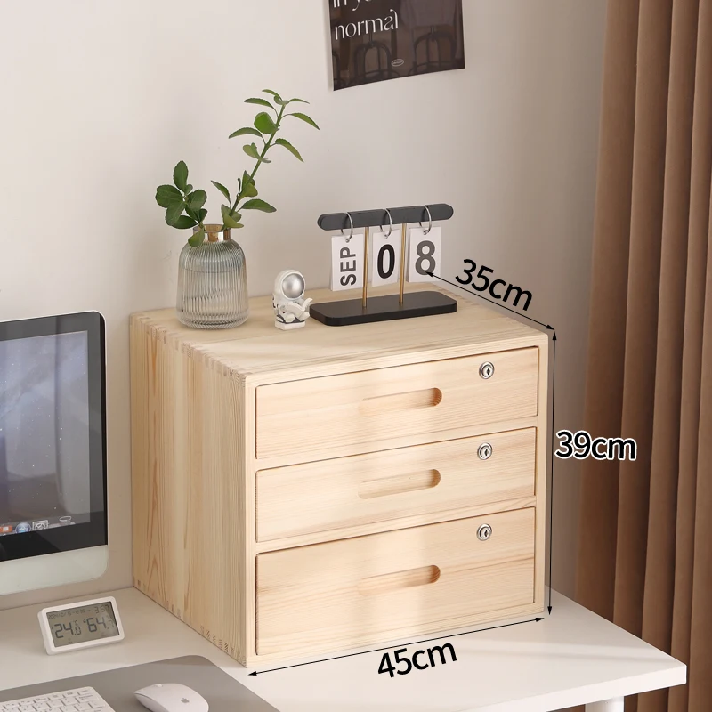 ‌ Szuflada z litego drewna, szafka na biurko z 3 przegródkami, ekologiczny organizer, wielowarstwowe pudełko narzędziowe ‌