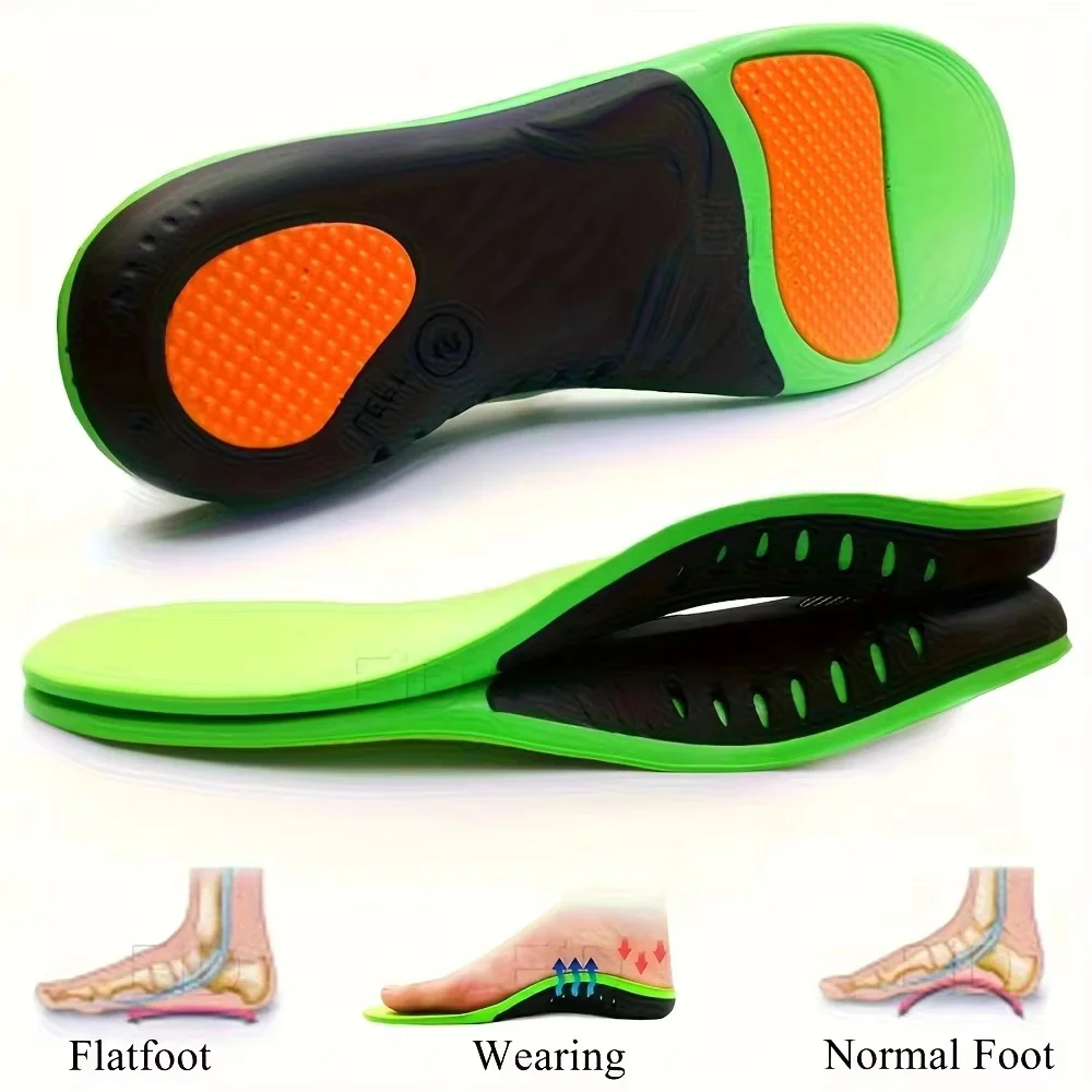4 PCS Premium Insoles สําหรับฟุต PU Gel Shock Absorption Breathable สบายน้ําหนักเบาดูดซับเหงื่อรองเท้า Pads
