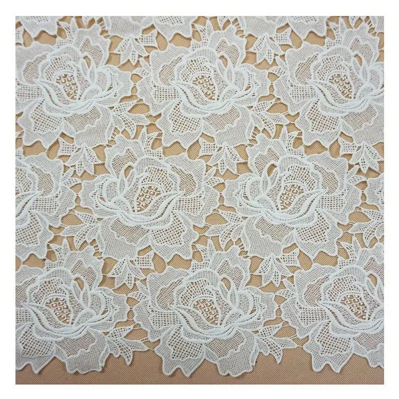 New African Guipure Cord Lace Fabric High Quality Nigerian Water Soluble Lace Fabric For Party Dress Wedding dress