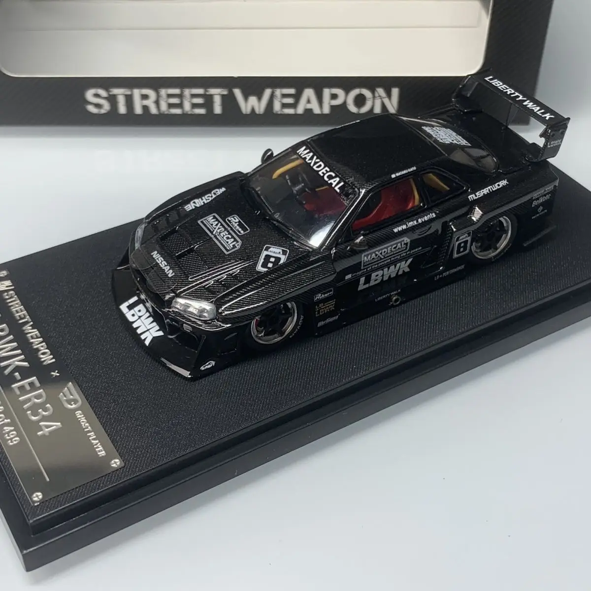 

Литой под давлением SW, масштаб 1:64 GTR ER34 LBWK, модель автомобиля из сплава, Коллекционная игрушка, подарок, сувенир, украшение для дисплея