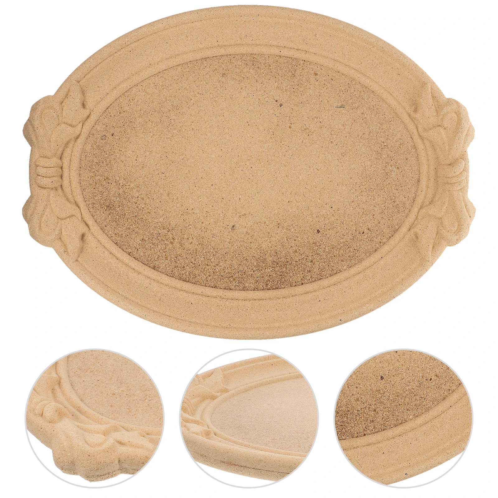 

Retro Wooden Serving Tray Decorative Fruit Plate Snack Storage Tray For Picnic Bbq Party Table Photo Prop Wood Food Display