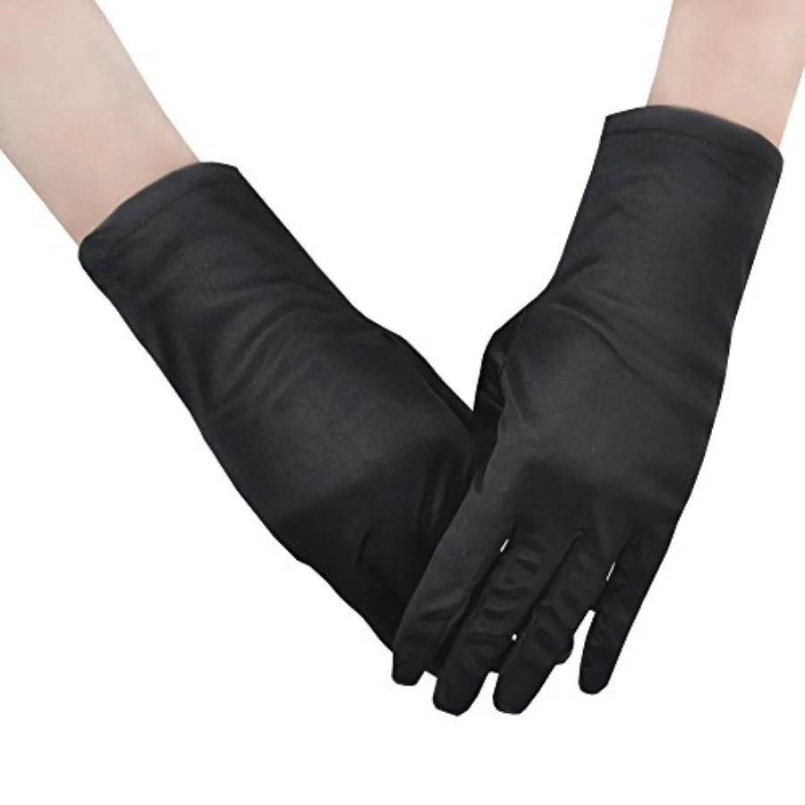 1920s Satin Velvet Bridal Party Gloves