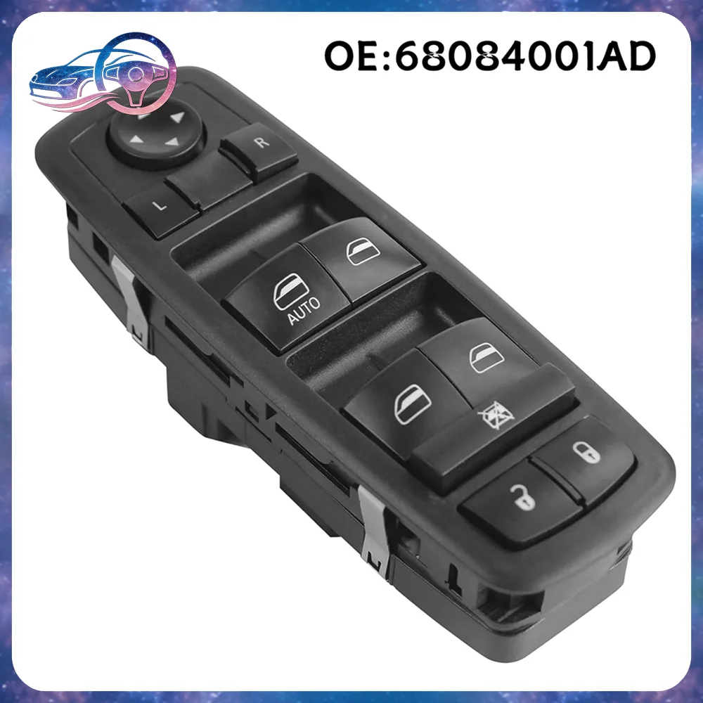 68084001AD Interruptor Maestro de Ventanilla Eléctrica Lado del Conductor Izquierdo Botón de Control de Ventanilla Eléctrica para Dodge Journey 2011 2012 2013 2014 2015 2016