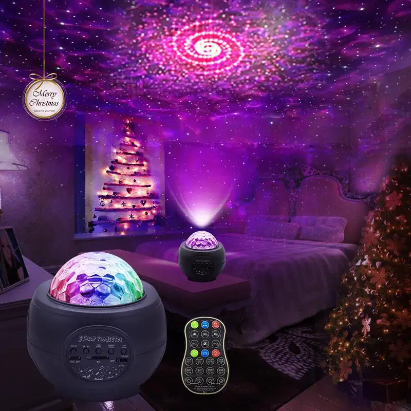 Upgrade Planet Project Proyektor Lampu Bintang Remote Control Bluetooth LED Proyektor Star Starry Galaxy Speaker Musik Lampu Dewasa