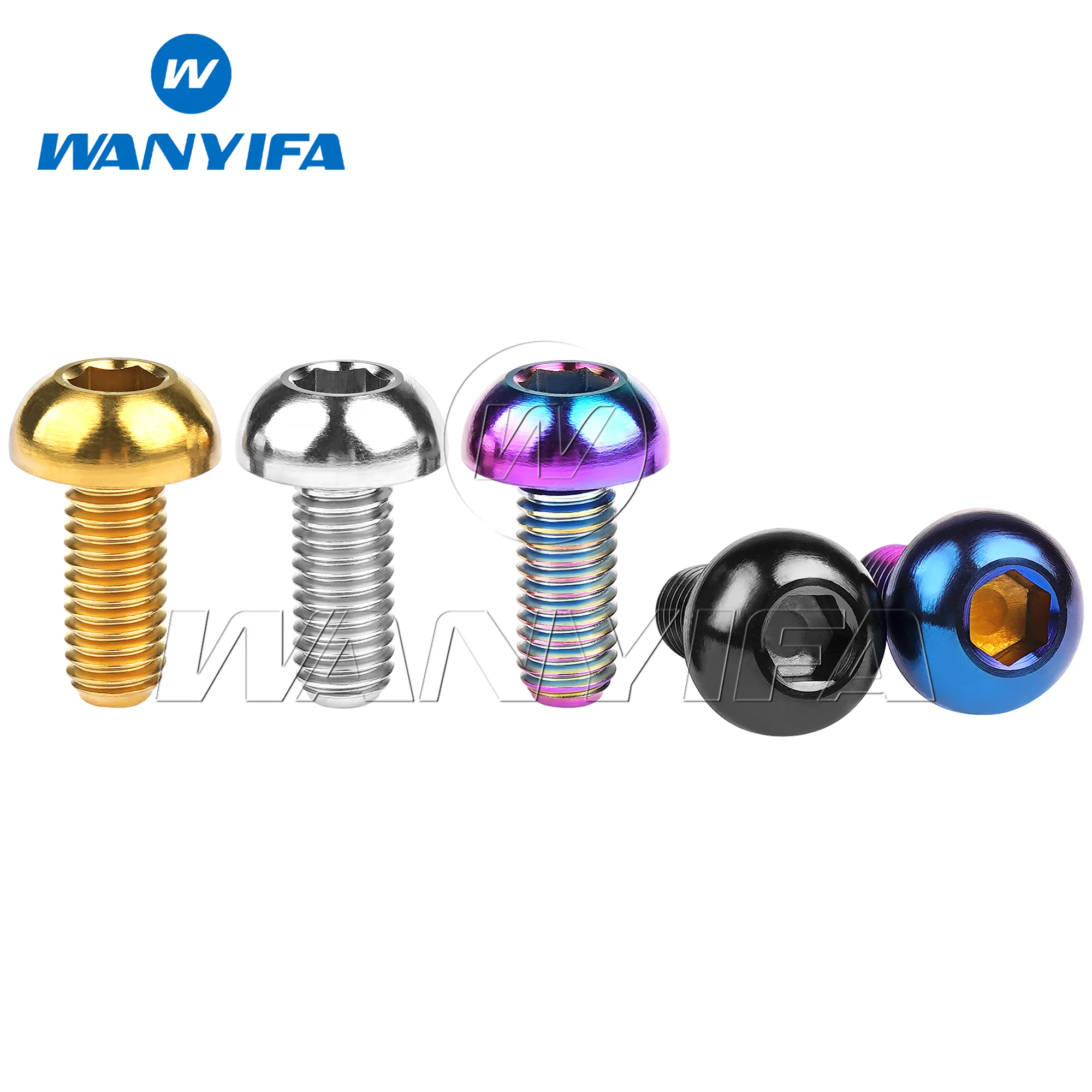 Wanyifa Titanium Bolt  M5x12mm Bottle Cages Titanium Screws Non-Standard Pitch 0.8mm for Bicycle 1pcs