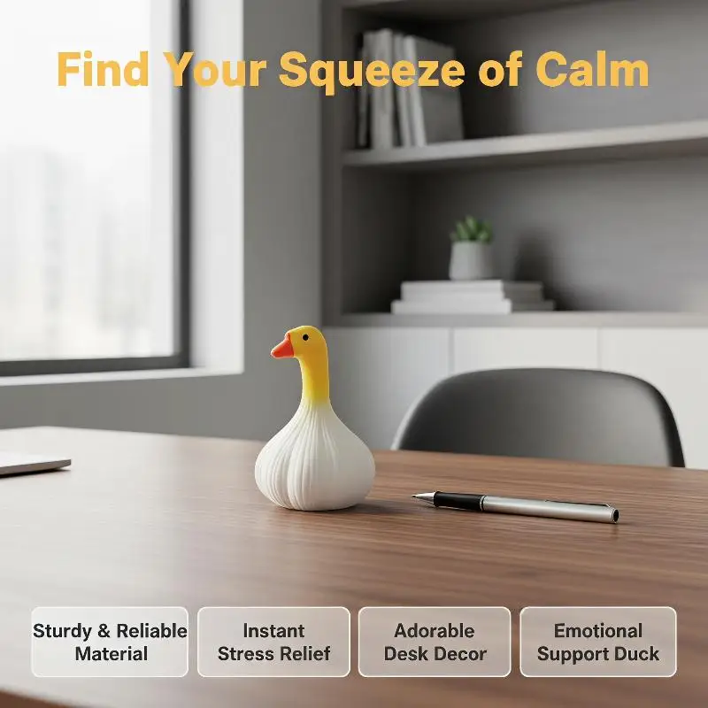 Cute Duck Slow Rebound Squeezable Toy Soft Stress Relief Home Office Desk Decor For Kids And Adults Decompression Fidget Gift