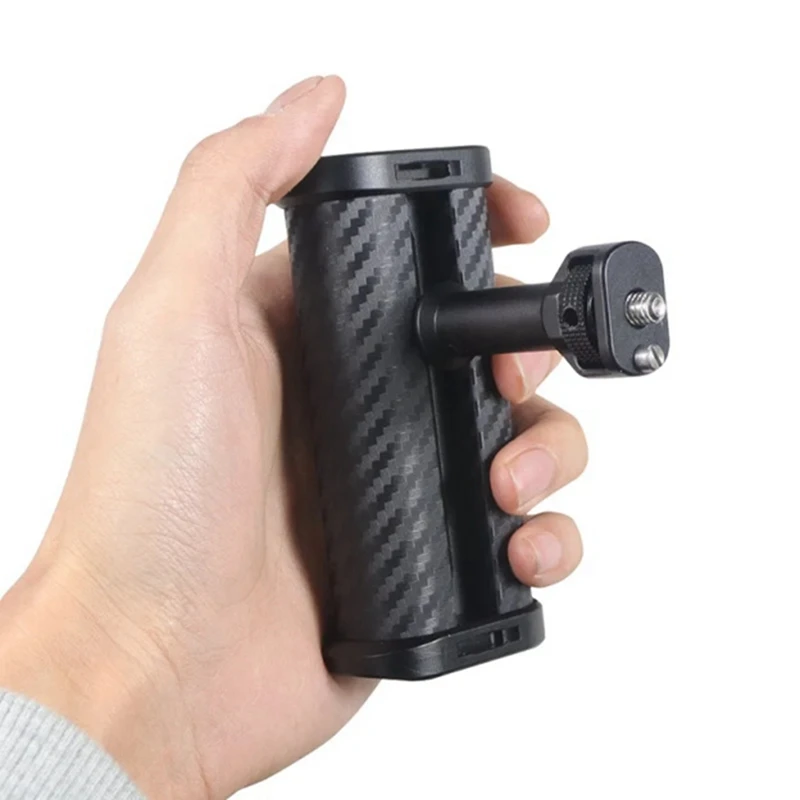 Black Side Handle Handgrip With Dual 1/4 Screw Mount For Mirrorless Digital Camera DSLR Camera Cage Built-In Wrench