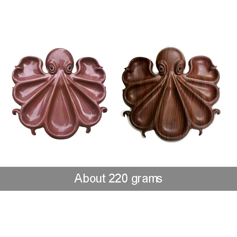 الأخطبوط طبق الطعام الأخطبوط على شكل صينية تقديم خشبية لطبق الجبن لوح الفحم طبق الفاكهة ديكور للمطبخ