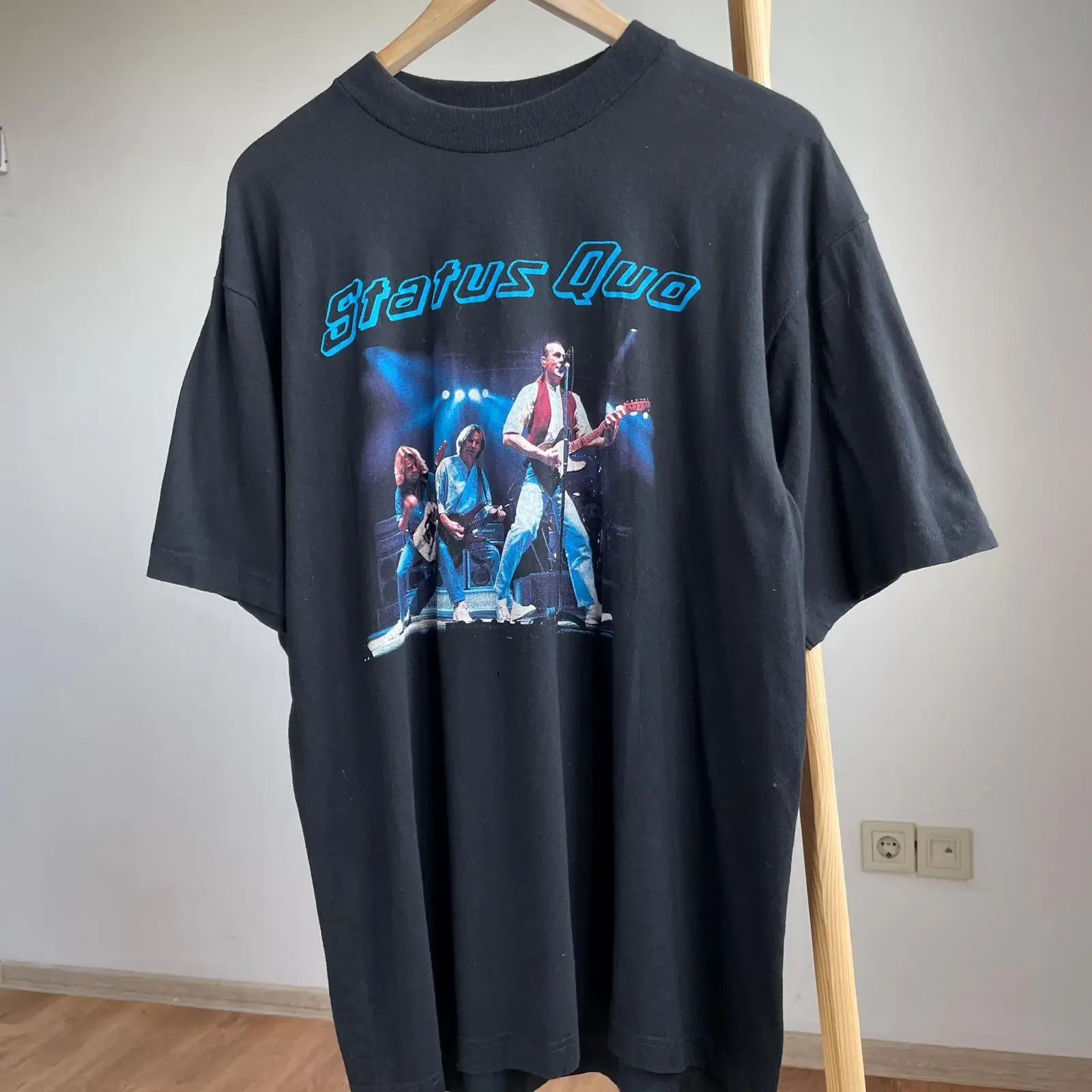 Camiseta vintage Status Quo 1996 Can-amp 39t Stop World Tour, talla L, estilo vintage lavado, elegante, suave, streetwear, transpirable