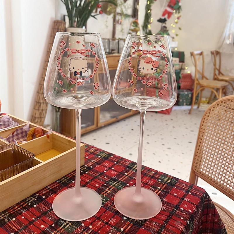 مرحبا كيتي كريستال النبيذ الأحمر الزجاج خالية من الرصاص دائم الشمبانيا الزجاج أنيقة للمناسبات الرسمية كأس الأزواج كأس للنبيذ مجموعة