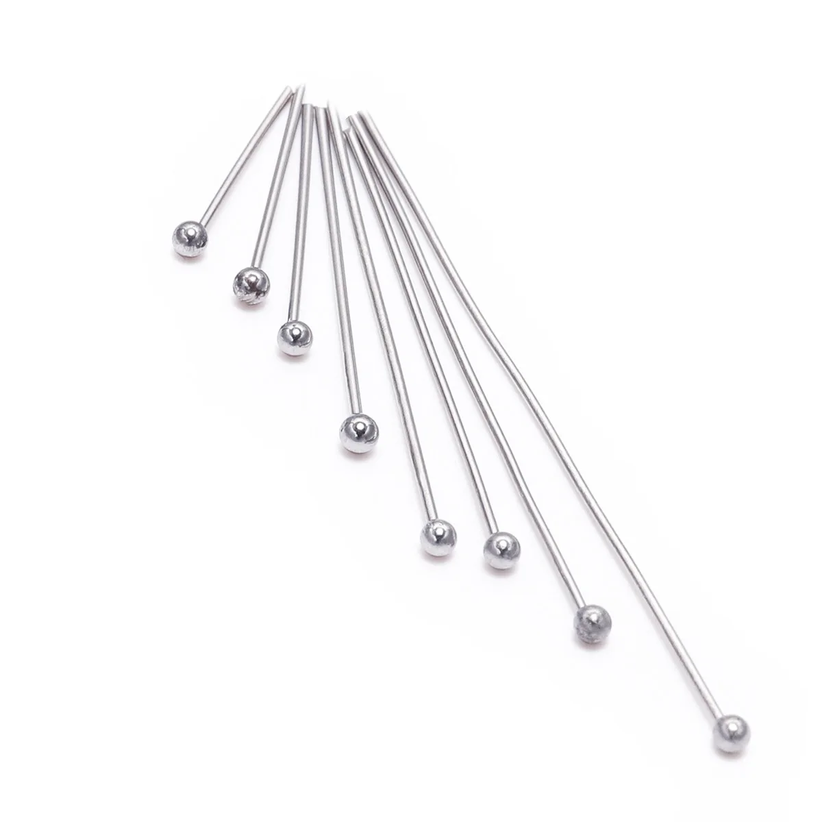 100pcs DIY Jewelry Findings Multi Size Stainless Steel Ball Pins Versatile Beading Supplies for Craft Making
