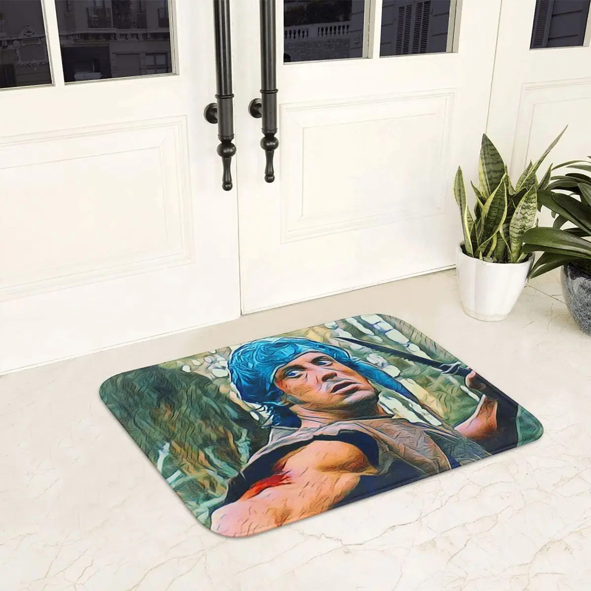 Movies First Blood Rambo Anti-slip Doormat Floor Mat Antiwear Carpet Rug for Kitchen Entrance Bathroom Living room Footpad Mats