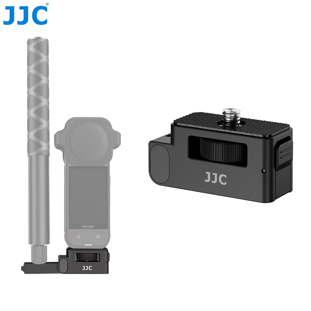 Adaptador de Conversão para Bastão de Selfie JJC Dobrável e Invisível Compatível com Câmeras Insta360 X5 X4 X4 Air X3 DJI Osmo 360