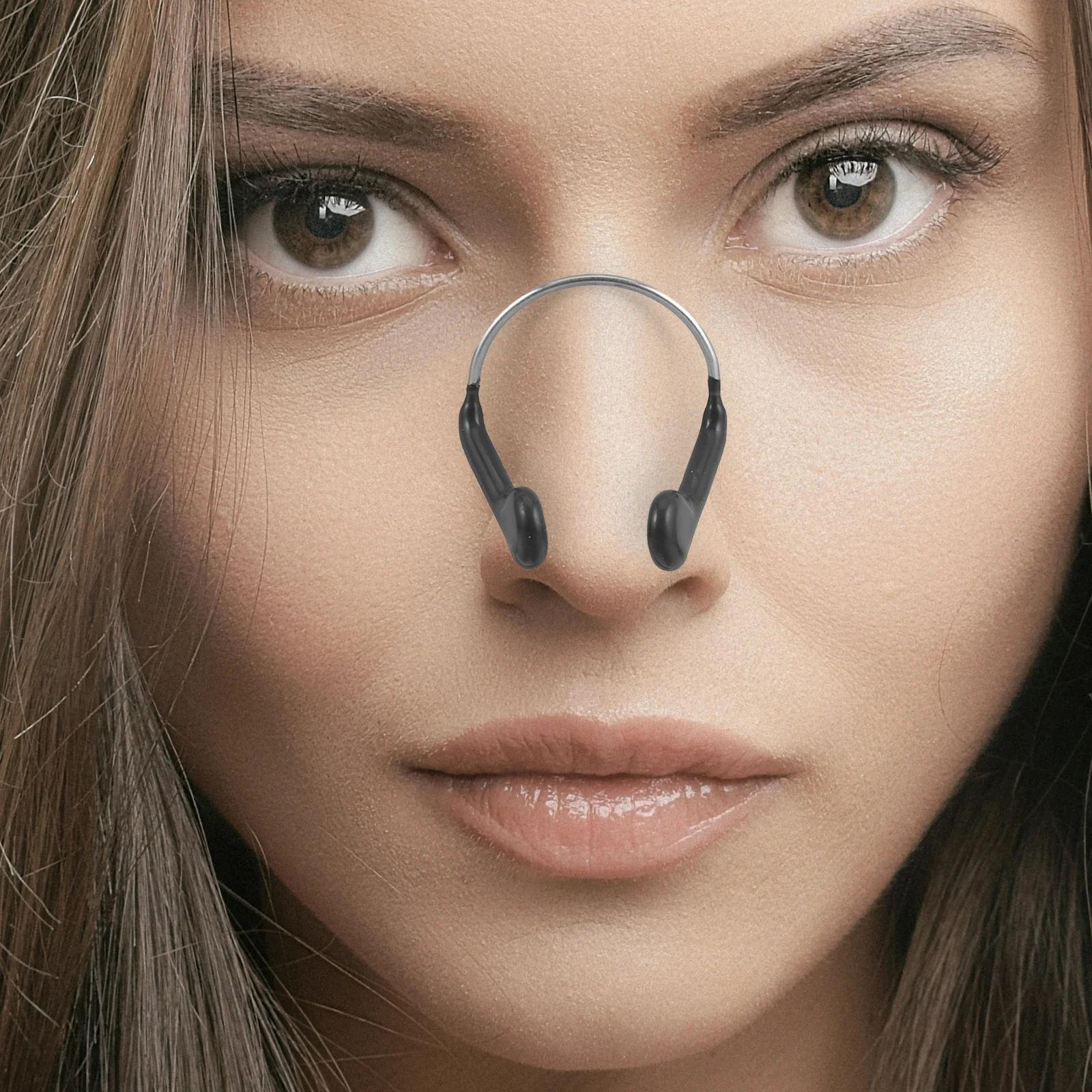 10 Pcs Swimming Nose Clip Pool Accessories Plug Emulsion Clips Diving Clamps Dark Grey Kit Men and Women