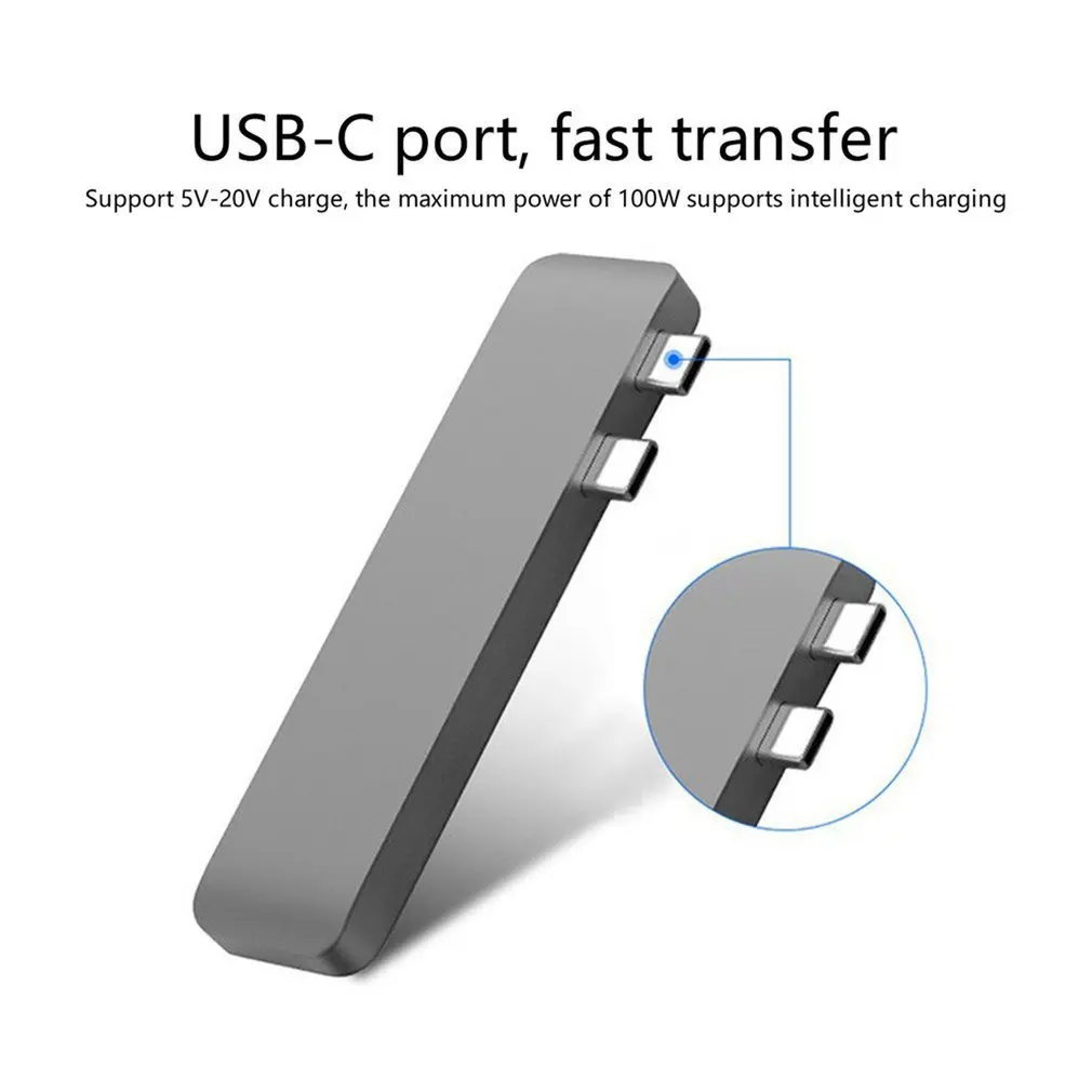 USB 3.1 Type-C Hub To HDMI-compatible Adapter 4K Thunderbolt 3 USB C Hub with Hub 3.0 TF SD Reader Slot PD for MacBook Pro/Air