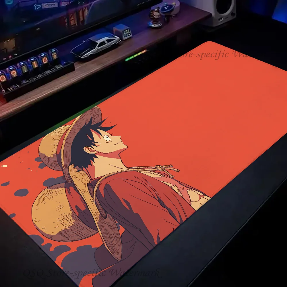 Anime O-ONE PIECE Luffy Mousepad Large Gaming Mouse Pad LockEdge Thickened Computer Keyboard Table Desk Mat