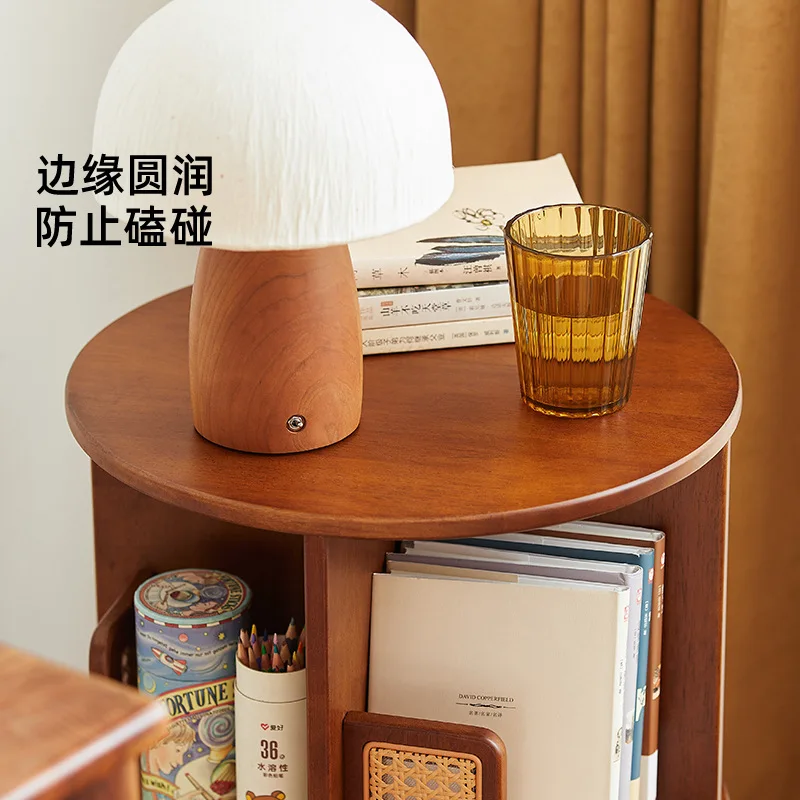 Estante de madeira maciça prateleira de chão rotativa móvel livro prateleira de armazenamento rack de armazenamento doméstico multi-camada estante