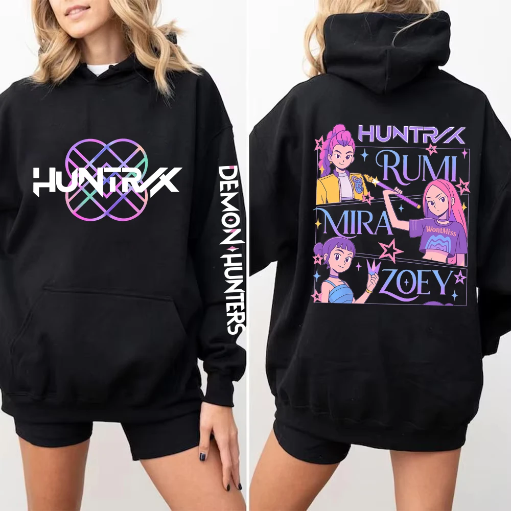 

New Kpop Demon Hunters Printed Hoodies Fashion Men Women Casual Long Sleeve Hoodie Pullovers Unisex Outdoor Sweatshirts Tops