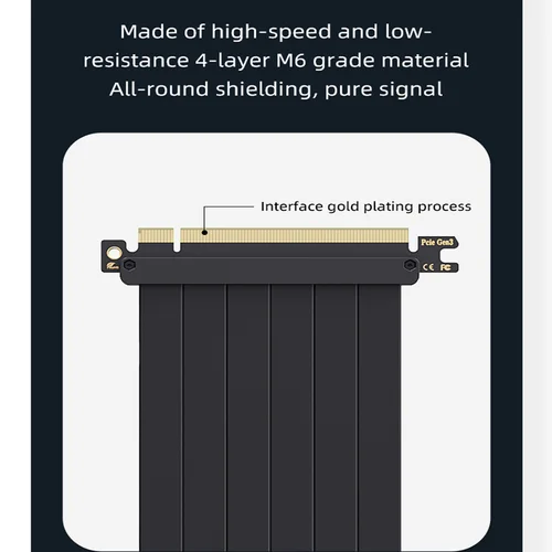 Imagen 2 del producto TEUCER L-Z3 PCI-E3.0 tarjeta gráfica soporte de montaje Vertical 200mm PCI-E 4,0x16 soporte de Cable de extensión GPU Kit de soporte de montaje
