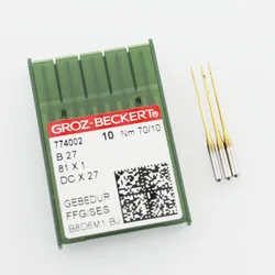 100 PCS Overlock Sewing Machine Needles GROZ-BECKERT DCX27 (B27)  81X1  DCX1 GEBEDUR Heat Proof Titanium Needle