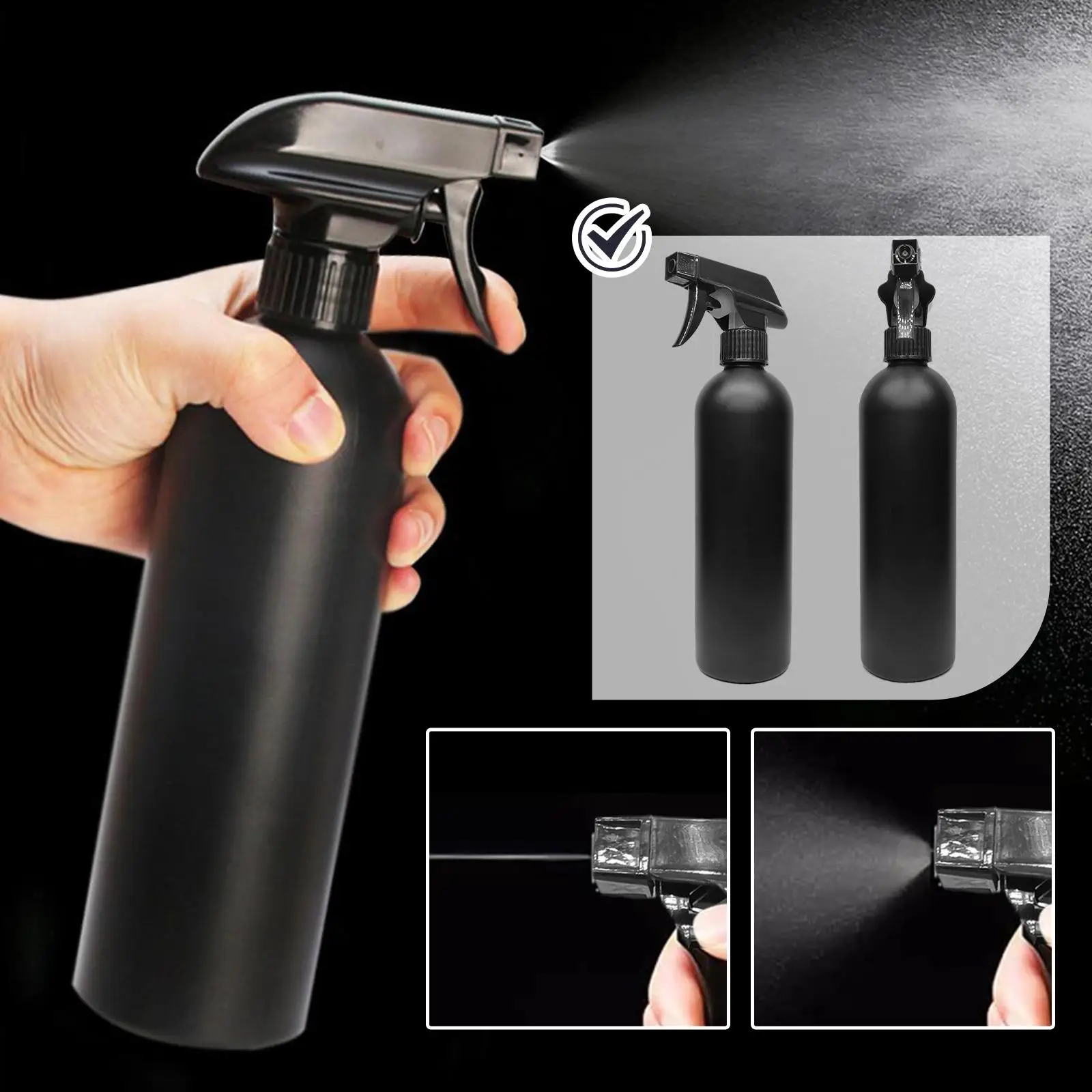 500ml Spray Bottles Hairdressing Spray Bottle Salon Hair Dispenser Refillable Bottle Cosmetics Mist Watering Barber Tools C T9L1