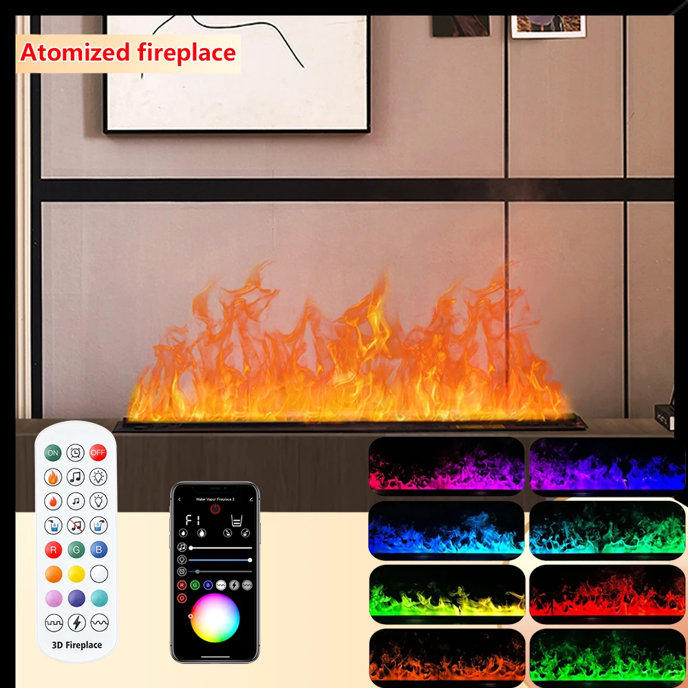 atomization fireplace embedded simulation fake flame living room fireplace TV cabinet humidifier fireplace decoration cabinet