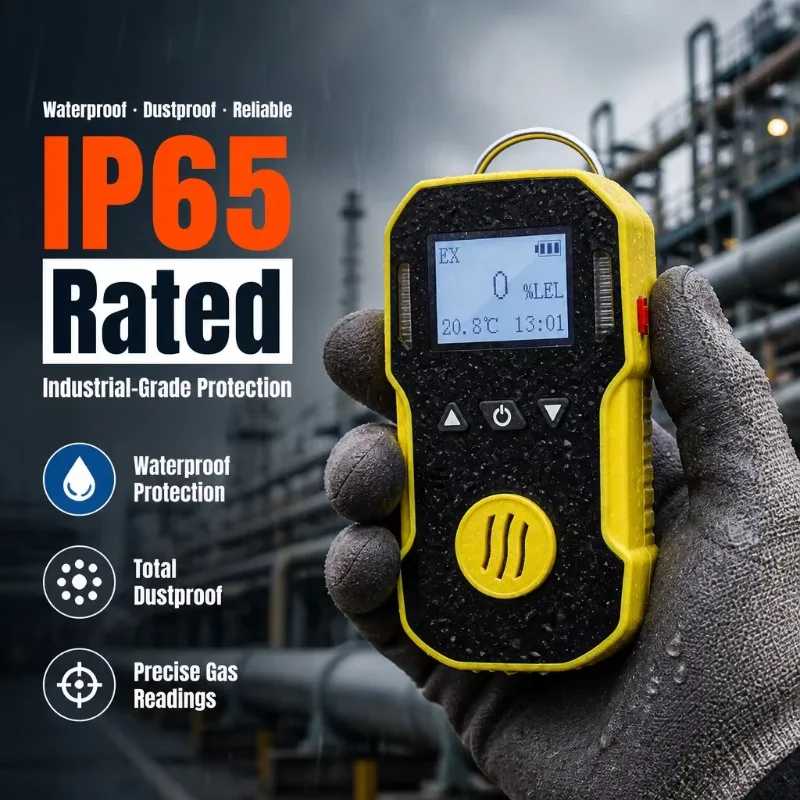 Sound Light Vibration Alarm Low Battery Alert Adjustable Alarm Threshold  O2 Portable Personal Gas Monitor