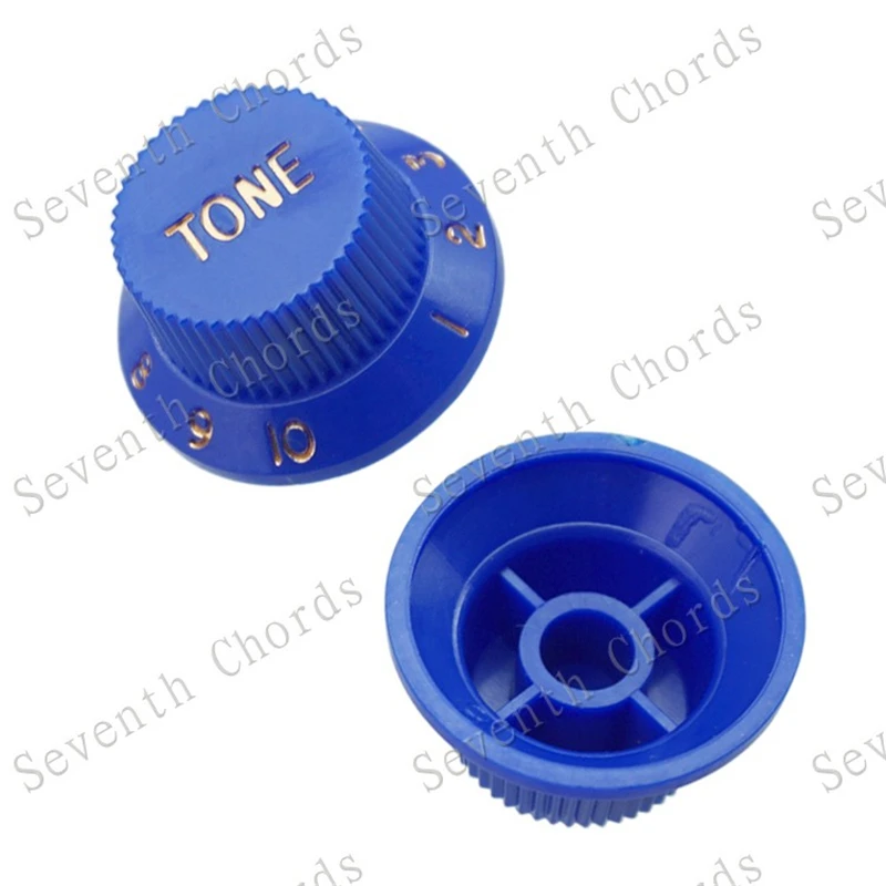 4 Stück Grüne Blaue Rote Rosa Farbige E-Gitarren-Drehknöpfe Potentiometer-Kappen Lautstärke-Ton Musikinstrument Zubehörteile – Detail 23