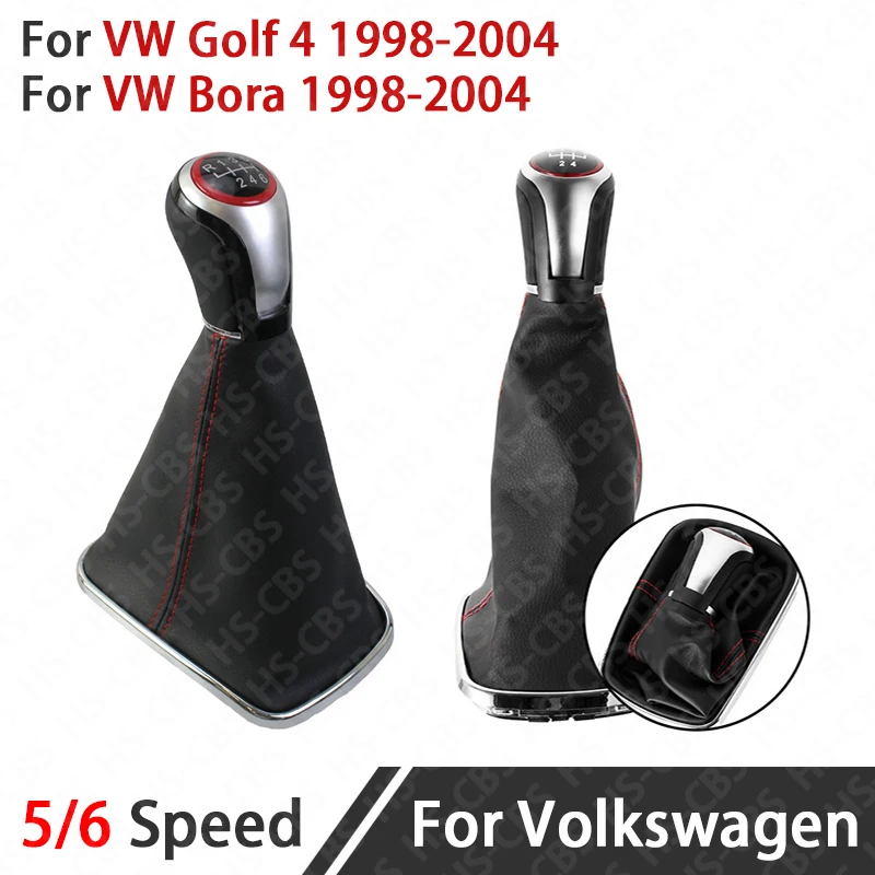 

5/6 Speed Car Gear Stick Shift Knob Head Lever With Dust Cover Replace Parts For Volkswagen VW Golf 4 Bora 1998-2004