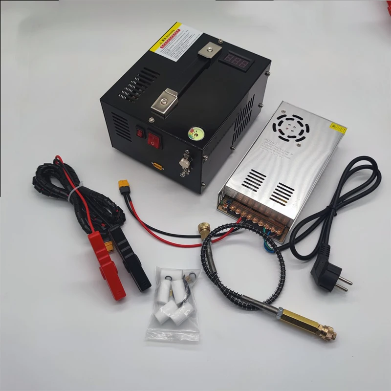 Vehicle-Mounted DC 12V Electric High-Pressure Air Compressor 30MPa Compressed Air Pump Diving Breathing Pump 4500psi