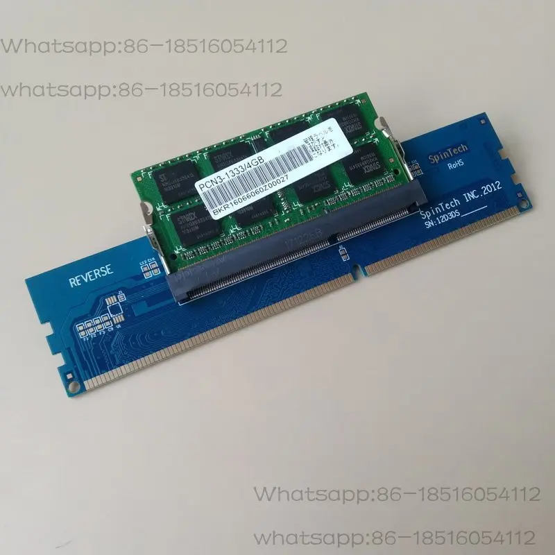 Notebook memory adapter card for DDR3/DDR4/DDR5 desktop protection card computer main board maintenance test