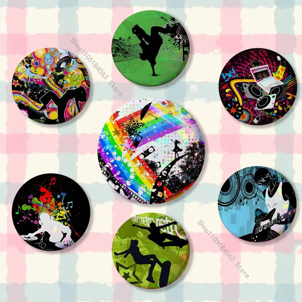 

F-Frutiger Metro Badges Button Round Creative Pin Brooch Badge Bag Decor Fans Collect Friends Gifts