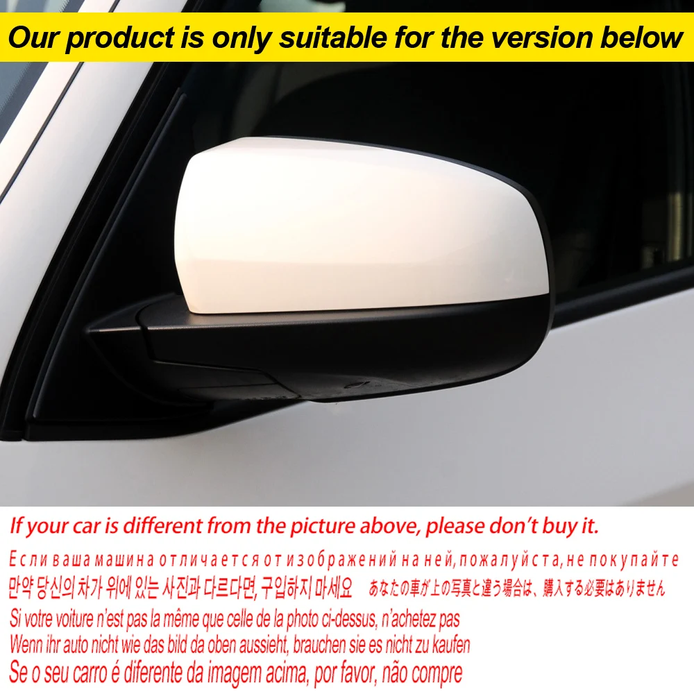 Horn shape M style Rearview Carbon Fiber Style Black Side Mirror cover Caps for BMW X5 E70 X6 E71 2008-2013 accessories