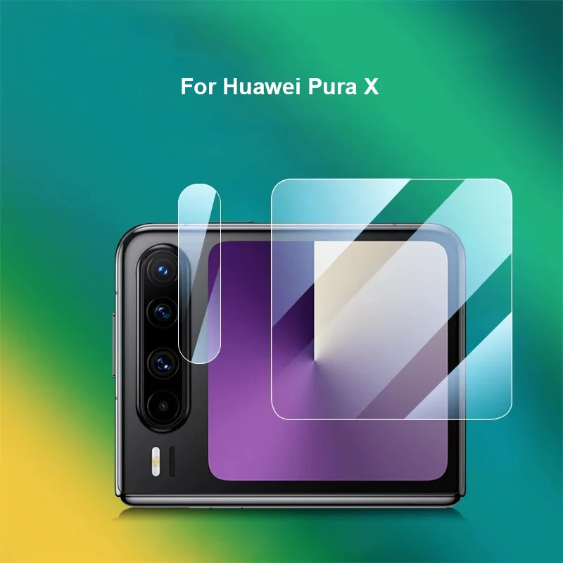 Für Huawei Pura X PuraX 3D Kameraobjektiv 9H klares gehärtetes Glas Rückseite Displayschutzfolie