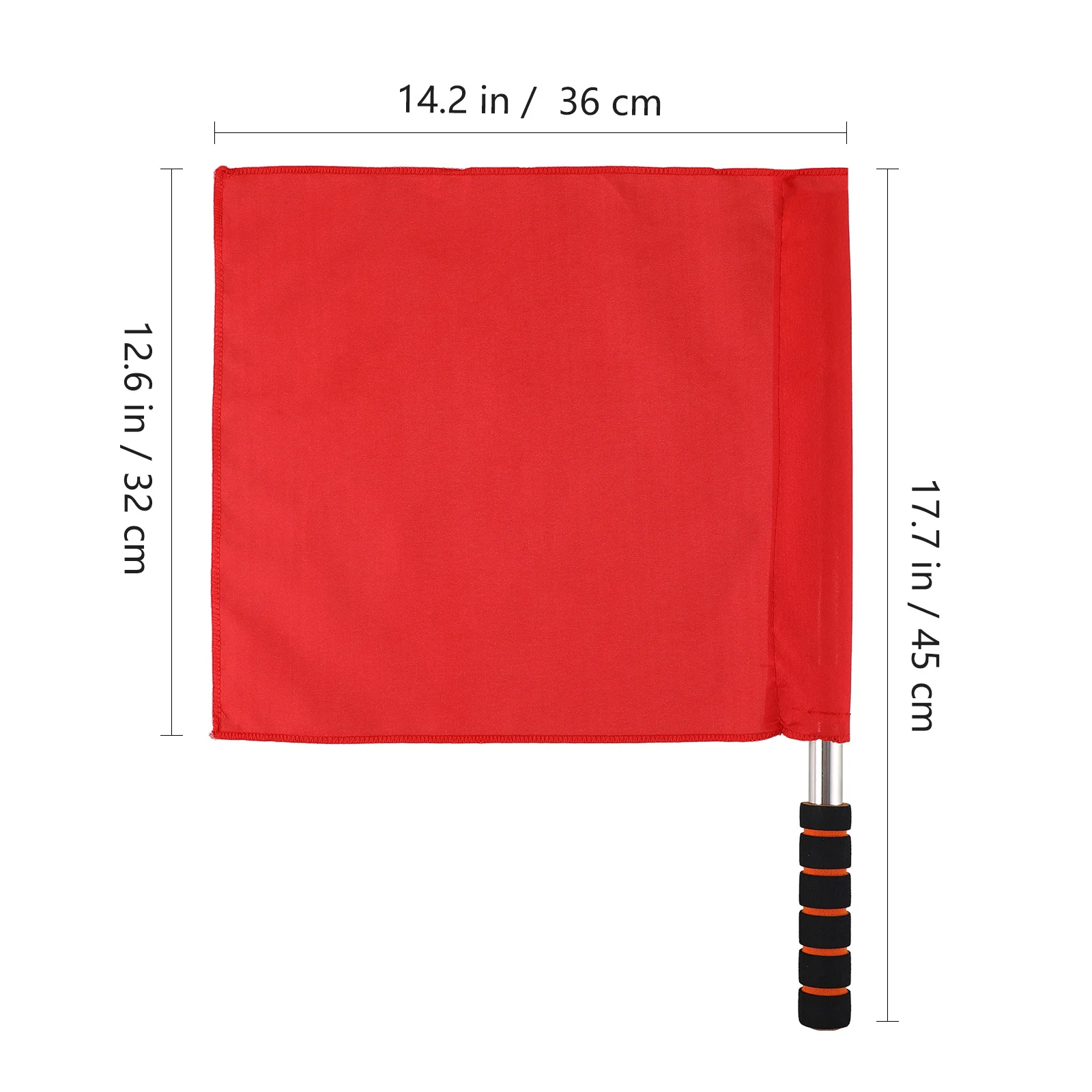 4pcs Referee Flags Stainless Steel Pole Hand Signal Equipment For Soccer Volleyball Rugby Linesman Competition