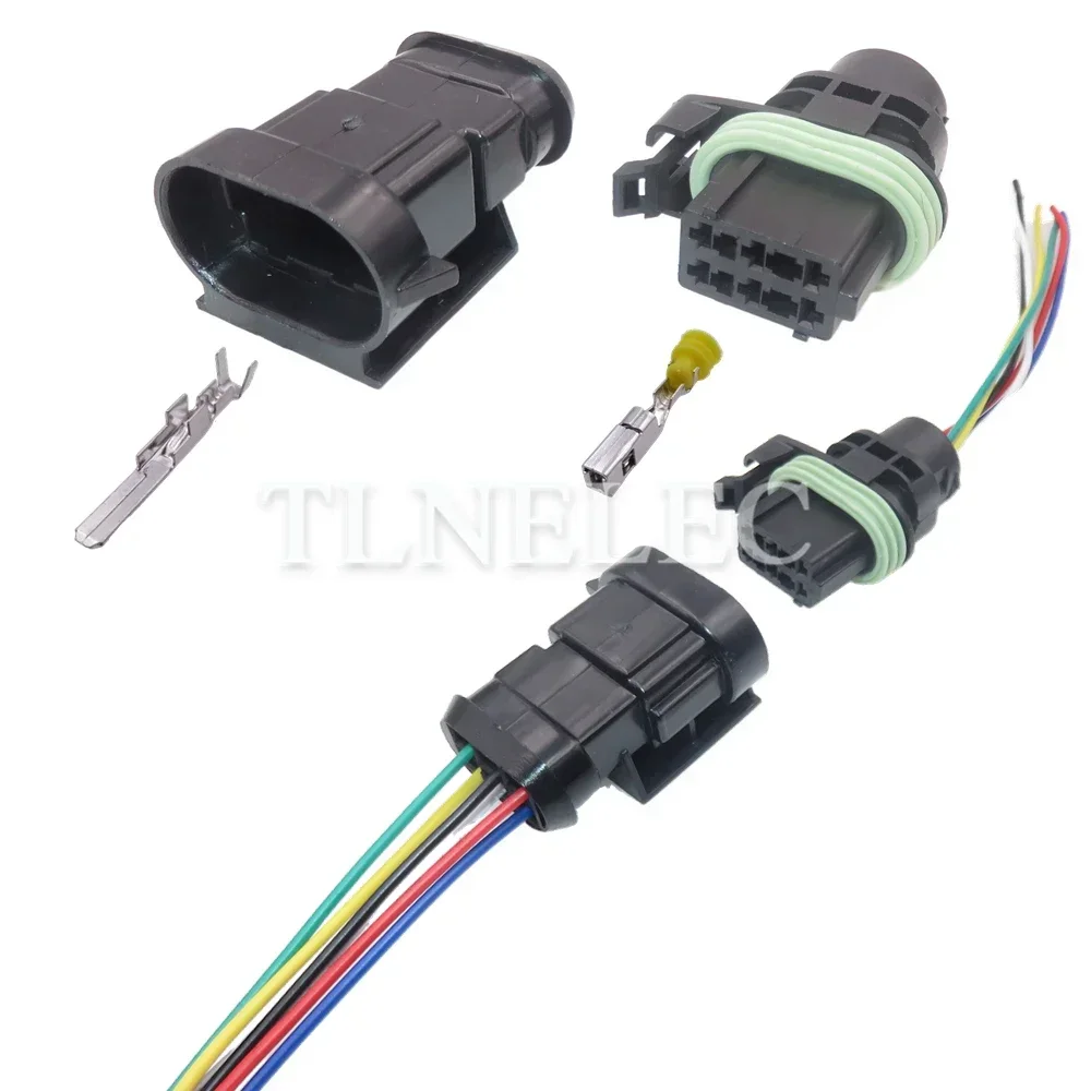 6 Pin Way Car Replacement Waterproof Connector with Wires Automotive Wire Cable Sockets 211PC063S0003 211PL063S0003