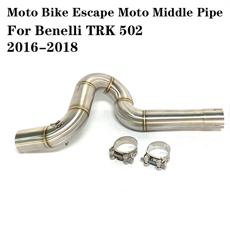 

Motorcycle Exhaust Decat Pipe and Middle Link Pipe For Benelli TRK 502 2016 2017 2018 51mm Moto Bike Escape Moto Middle Pipe