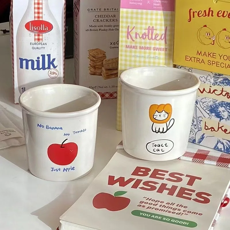 Ensemble de tasses à café et à thé en céramique, tasse en papier, petit-déjeuner, dessert, eau, décoration d'intérieur, haute apparence, niveau