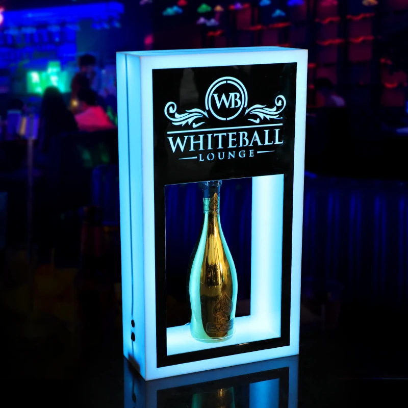 

Bar luminous wine holder, creative rectangular wine stand, wine tray, nightclub KTV personalized wine serving prop, liquor and c
