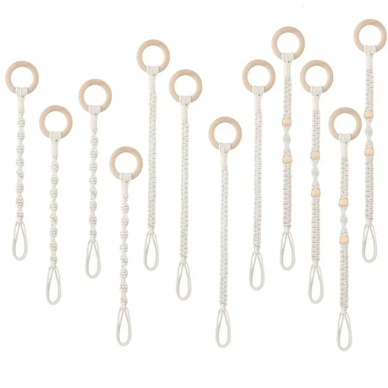 

AEE4-12 Pcs Connectable Macrame Plant Hanger Extender Plant Pot Holders Extender Macrame Plant Holder Handmade Woven Hanging