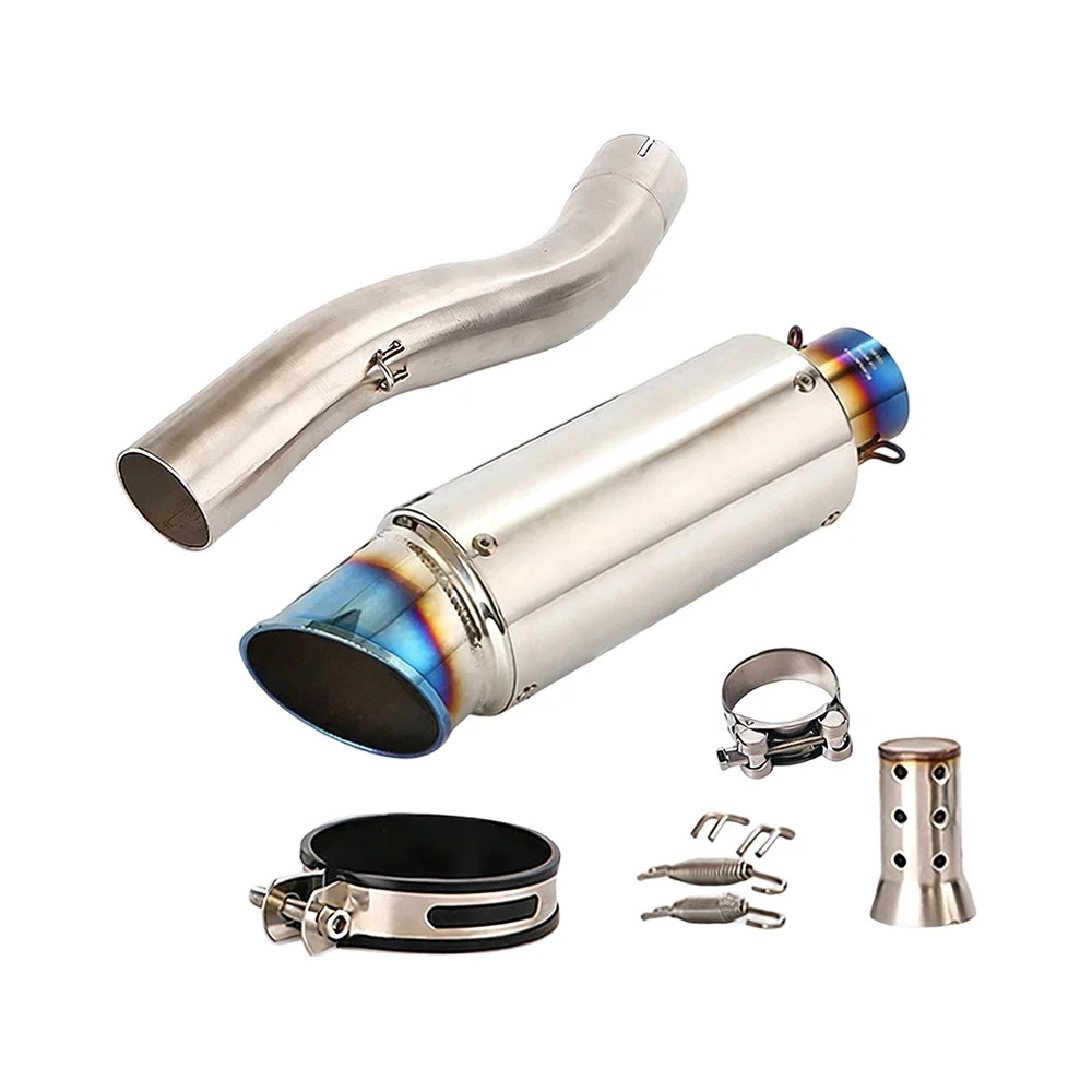 Slip-On für Kawasaki Ninja ZX10R 2004-2005 Auspuff Mittelrohr Endrohr Ersatz Schalldämpfer Auspuffrohre Schalldämpfer – Detail 9