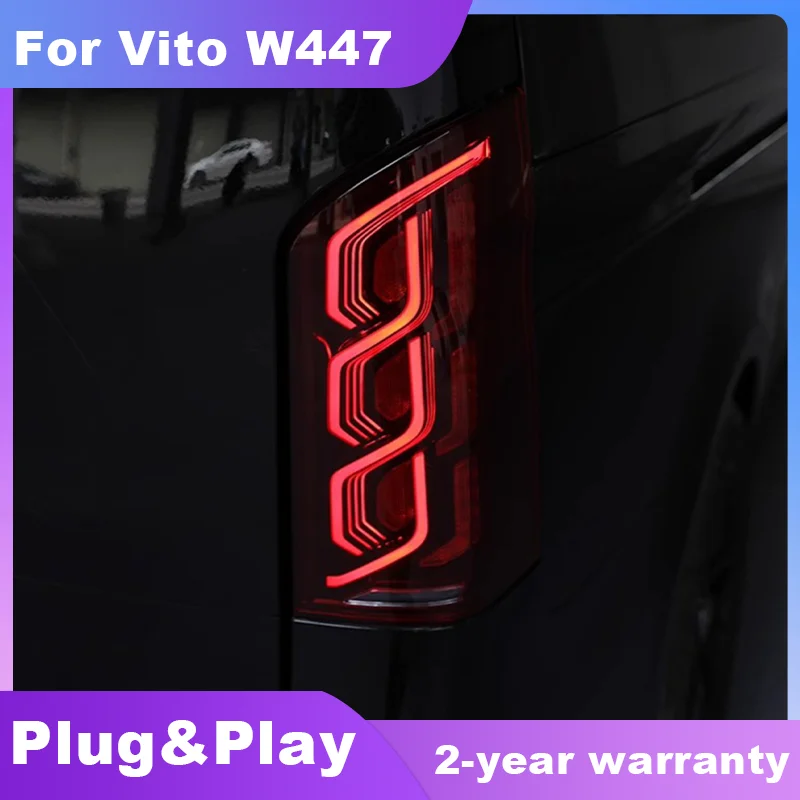 Car Lights for Vito W447 2016-2022 V220D V250 LED Auto Taillight Assembly Upgrade High Configure Signal Lamp Tool Accessories