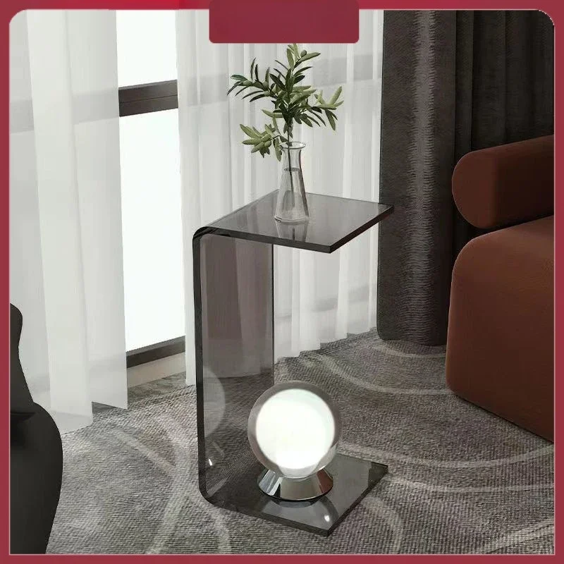 Transparent Acrylic Coffee Table Minimalist Sofa Side Table Living Room Side Table Simple Living Room Bay Window Coffee Tabless