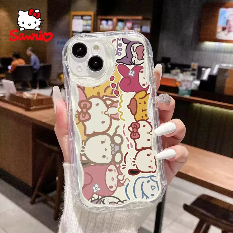 

Чехол для мобильного телефона My Melody Iphone 16/15/14/13/12/11/x/xs Max, женский чехол для телефона Hellokitty, аксессуар в стиле аниме Kt, подарок для девочки