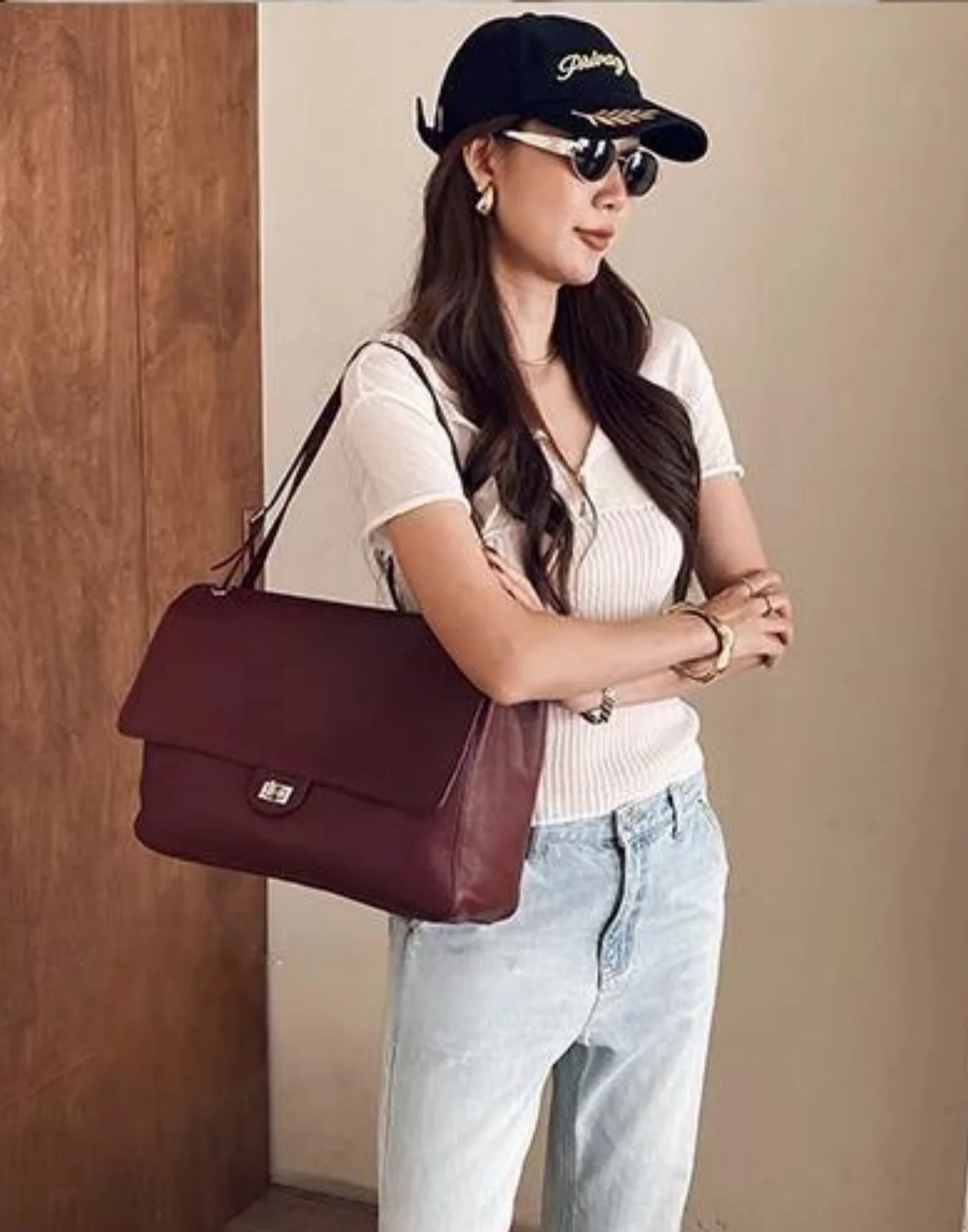2026 Luxury Design Genuine Leather Crossbody Bag, High-End Underarm Shoulder Tote for Women, Large Capacity Commuter Purse - view 3